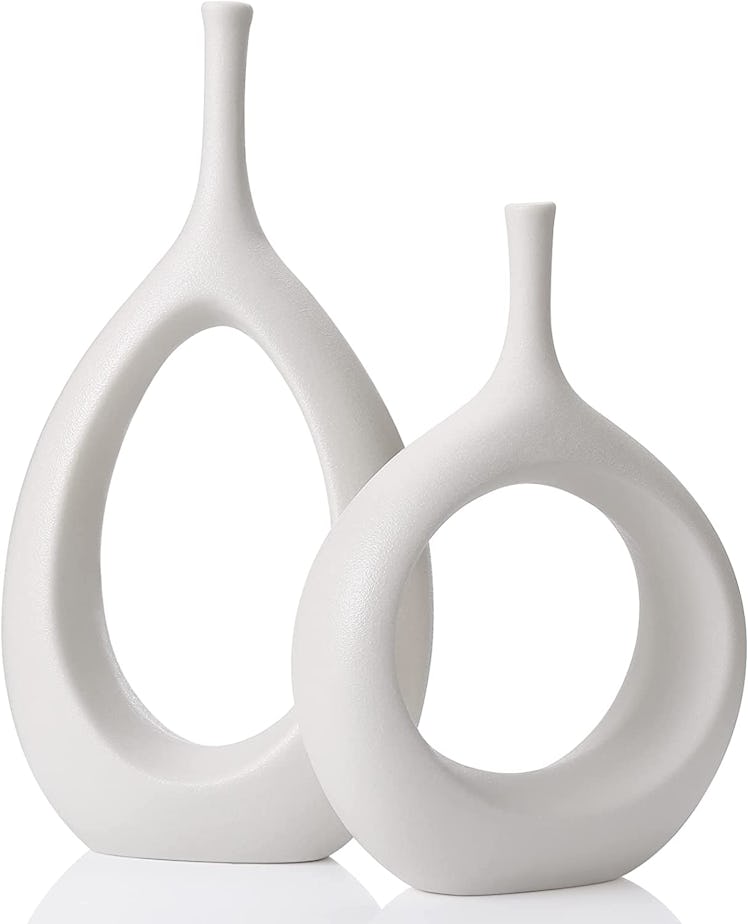 Gunlar Ceramic Hollow Vases (Set of 2) 