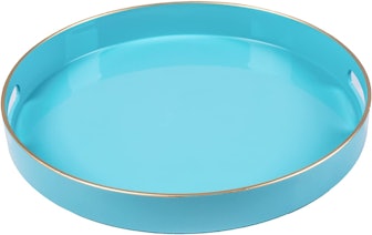MAONAME 13-inch Light Blue Round Tray