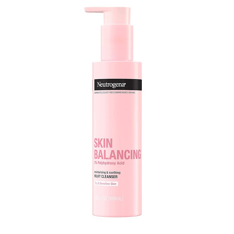 neutrogena skin balancing milky cleanser for dry skin is the best chemical peel cleanser for sensiti...