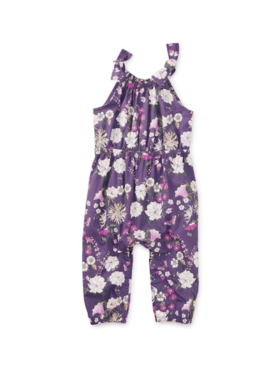 Tie-Shoulder Baby Romper - Portuguese Floral