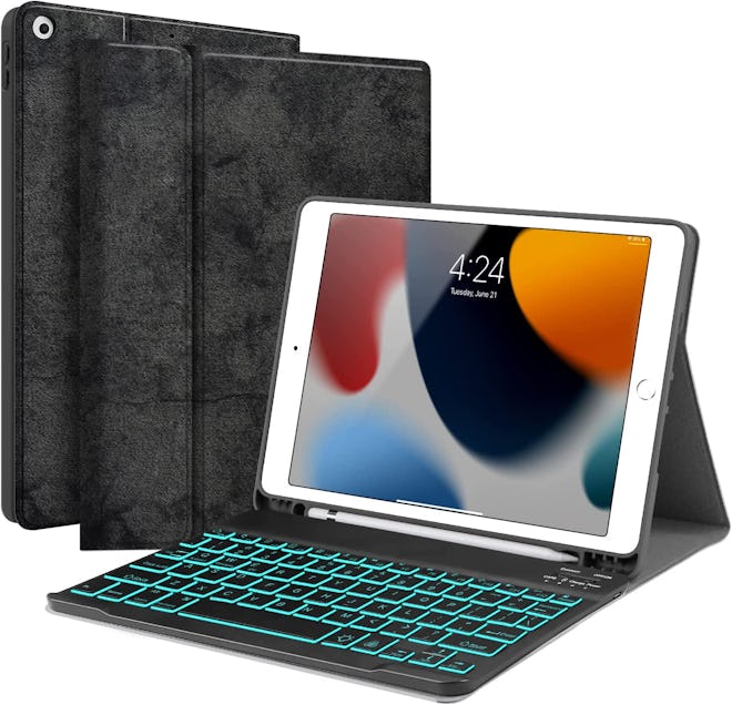 JUQITECH iPad Backlit Keyboard Case