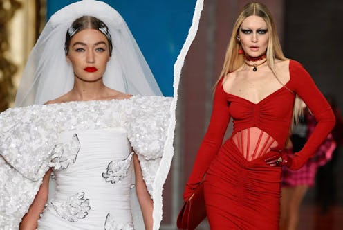 gigi hadid runway fashion week looks