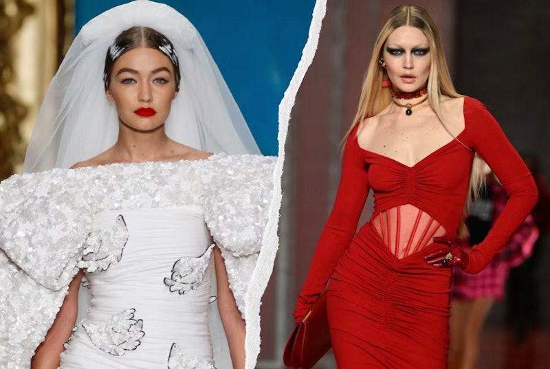 gigi hadid runway fashion week looks