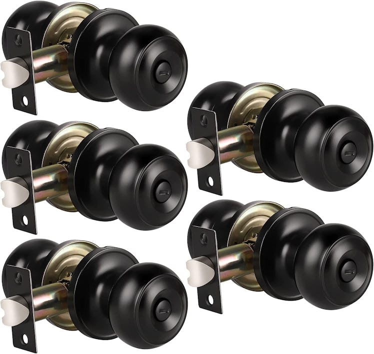 KNOBWELL Matte Black Door Knobs (5 Pack)