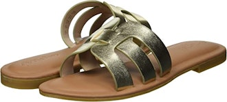 The Drop Monika H-Band Slide Flat Sandal