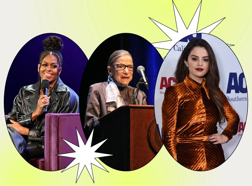 Selena Gomez, Ruth Bader-Ginsburg, and Michelle Obama are icons to honor on International Women's Da...