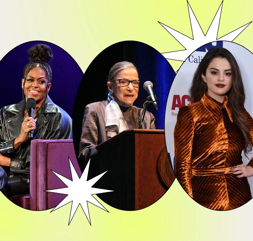 Selena Gomez, Ruth Bader-Ginsburg, and Michelle Obama are icons to honor on International Women's Da...