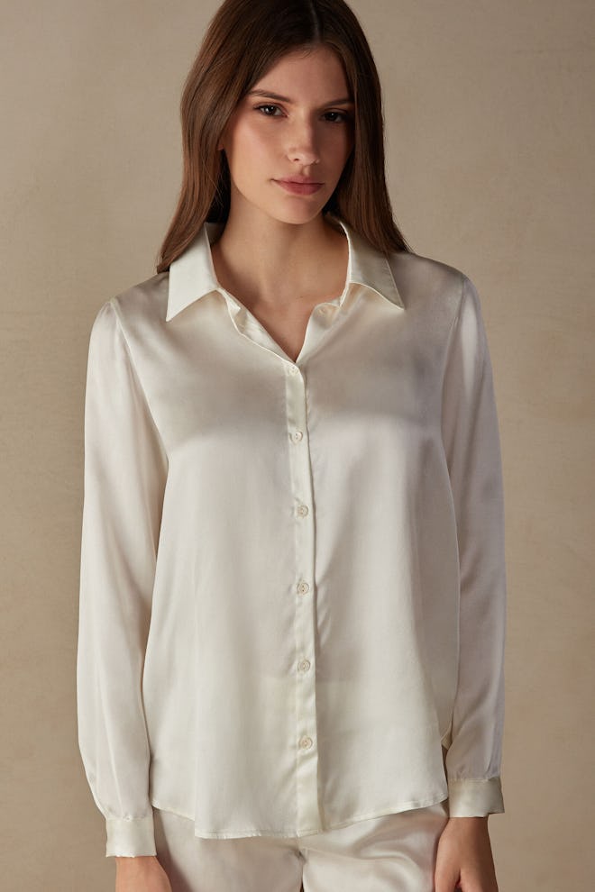  Long Sleeve Silk Shirt