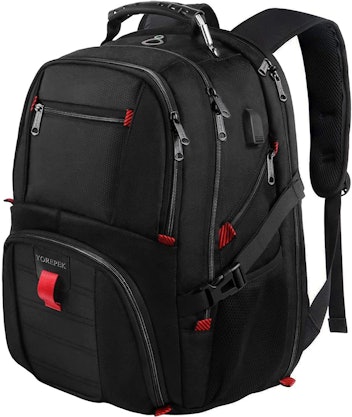 black travel backpack