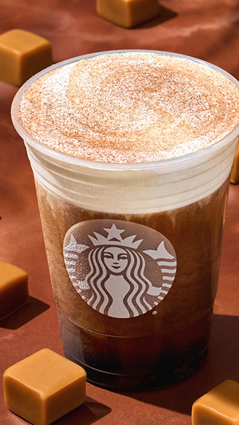 Starbucks' spring 2023 menu includes a new Cinnamon Caramel Cream Nitro Cold Brew.