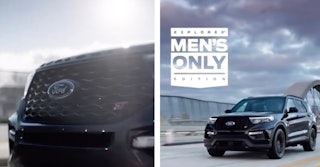Ford is showcasing a “Men’s Only Edition” car without vital features invented by women like wipers, ...