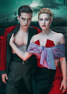 cole and lily pose for steven klein