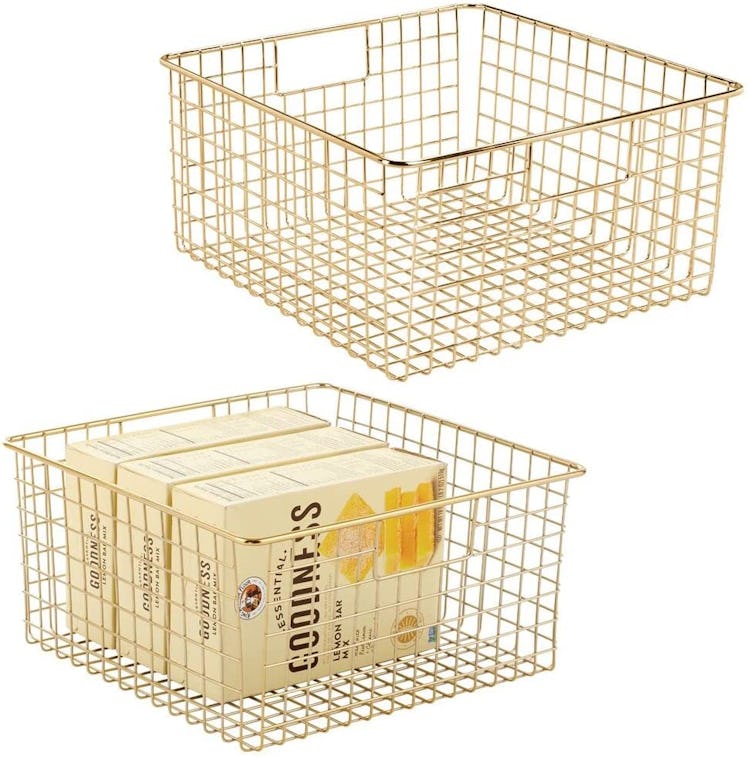 mDesign Wire Storage Bin Baskets (2-Pack)