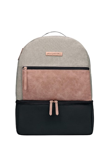 pink, black, gray backpack