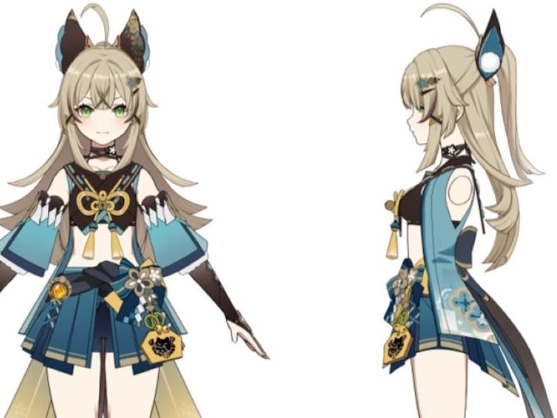 Momoka concept art from Genshin Impact