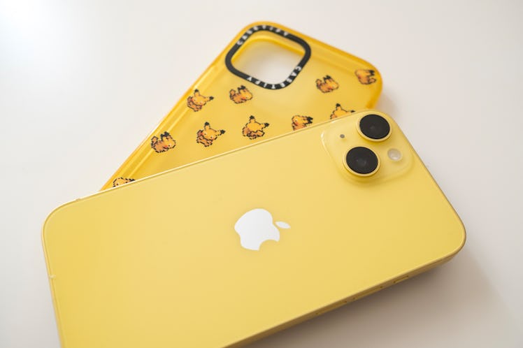 Really wish this yellow Pikachu case for my iPhone 12 fit the yellow iPhone 14 :(