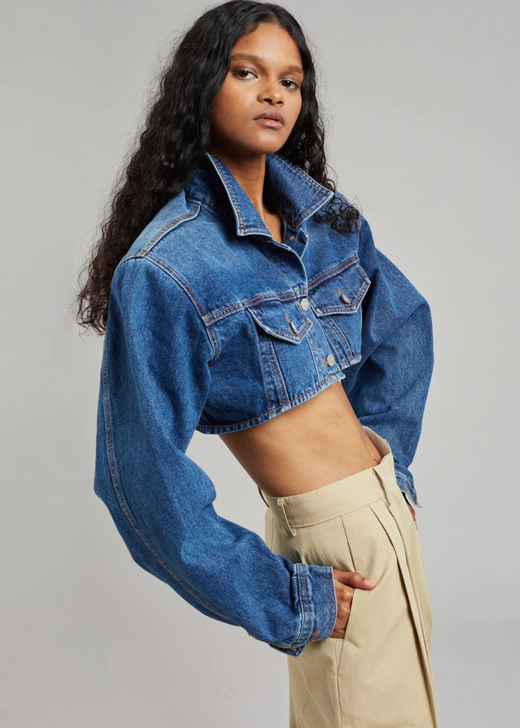 Kett Cropped Denim Jacket