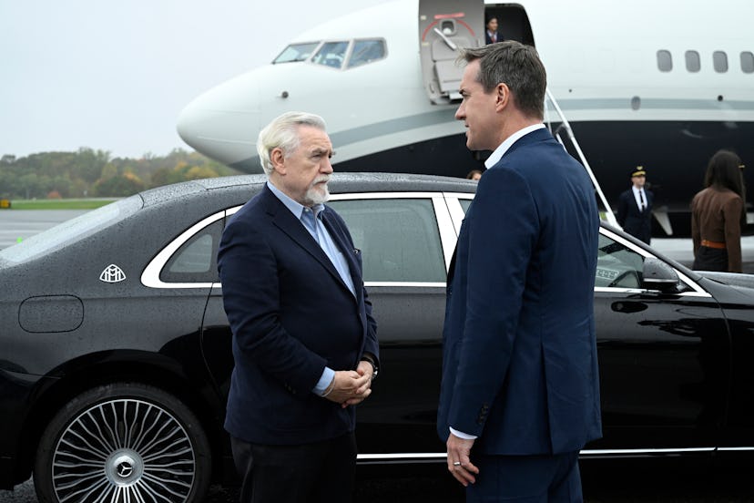 Brian Cox and Matthew Macfadyen on 'Succession' Season 4. Photo via HBO