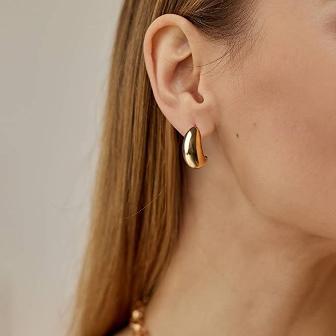 YeGieonr Chunky Gold Hoop Earrings