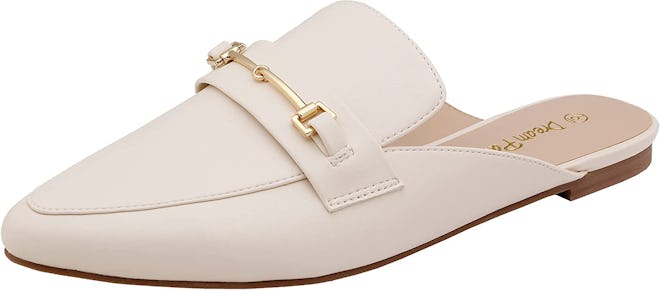 DREAM PAIRS Women’s Backless Pointed-Toe Flat Mules