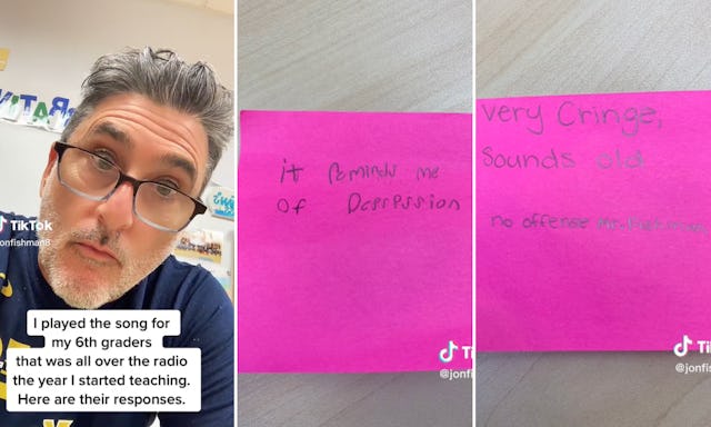 A sixth grade teacher had his kids listen to "1979" by The Smashing Pumpkins and there are their tho...