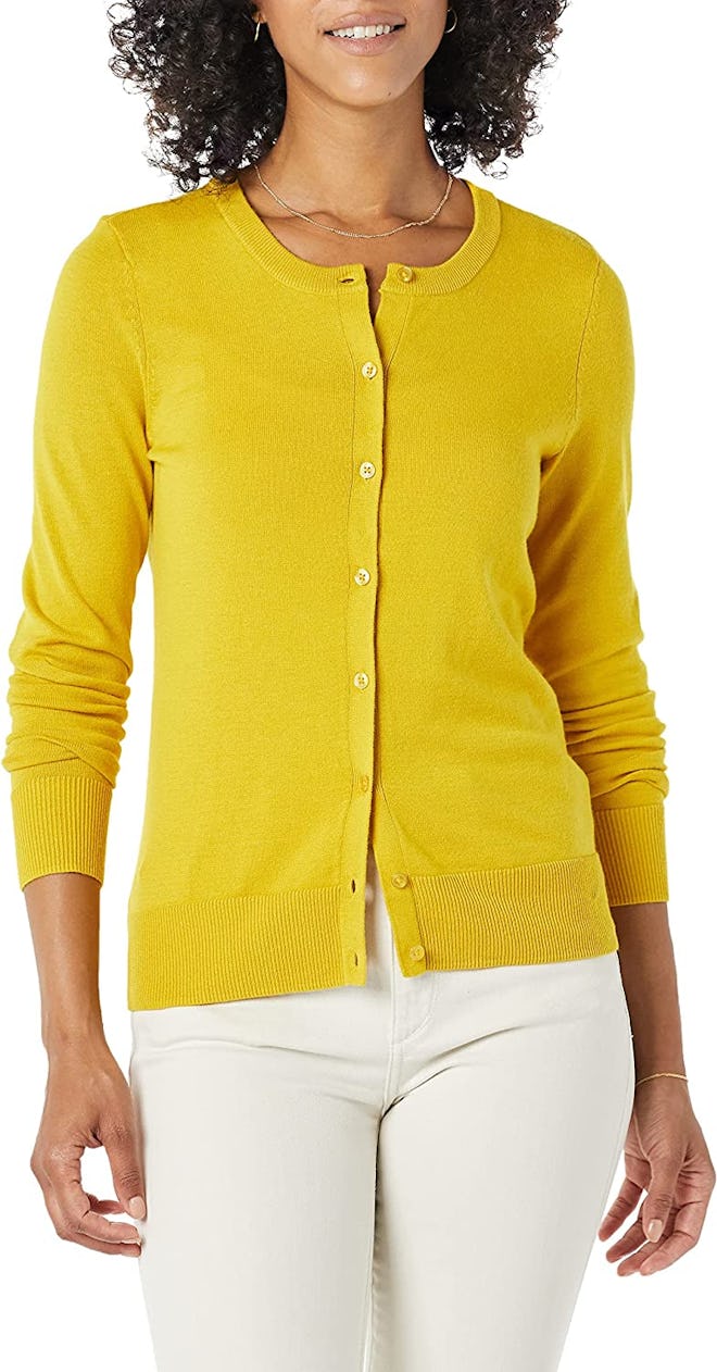 Amazon Essentials Crewneck Cardigan Sweater