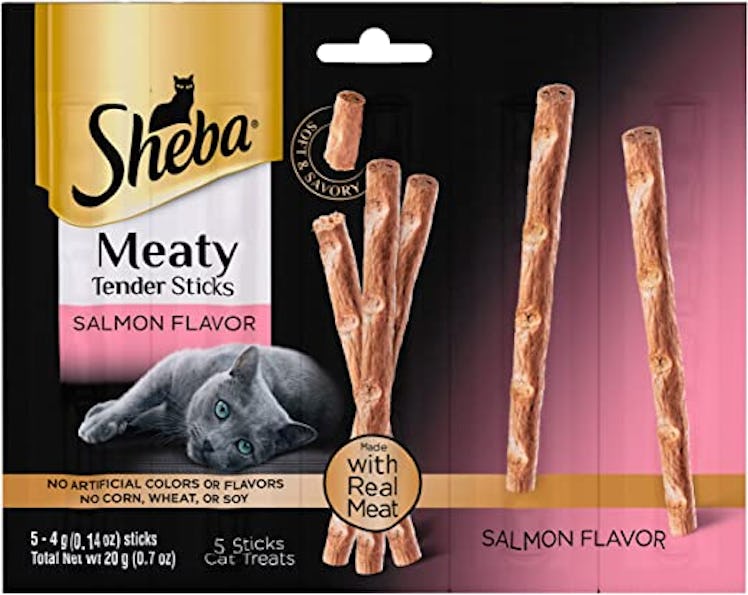 These cat treat sticks give your cat something to chew on so they'll be less likely to chew on wires...