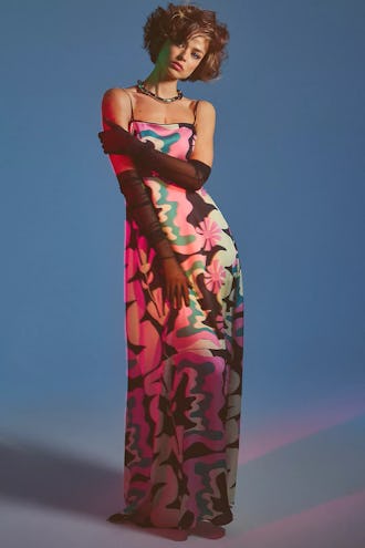 Graphic top print dress