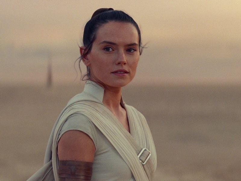 Daisy Ridley as Rey in the last scene of Star Wars: Episode IX - The Rise of Skywalker