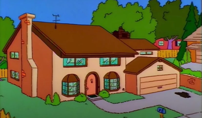 The Simpsons’ house from the animated sitcom 'The Simpsons.'