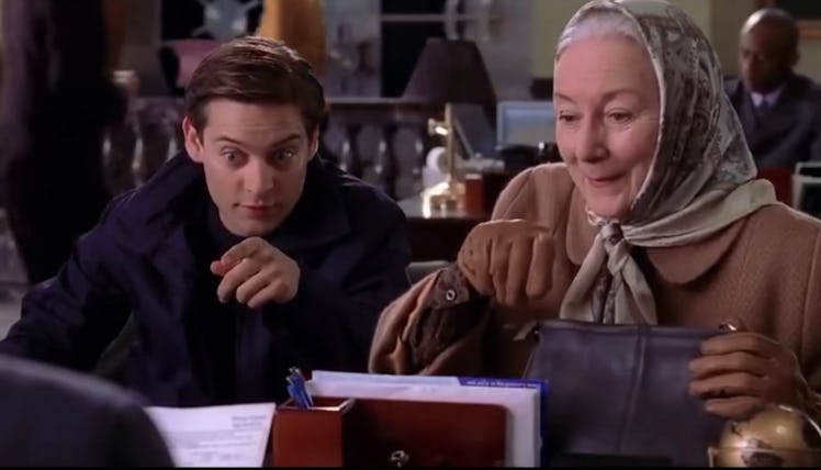 Spider-Man 2 Peter and Aunt May at the Bank