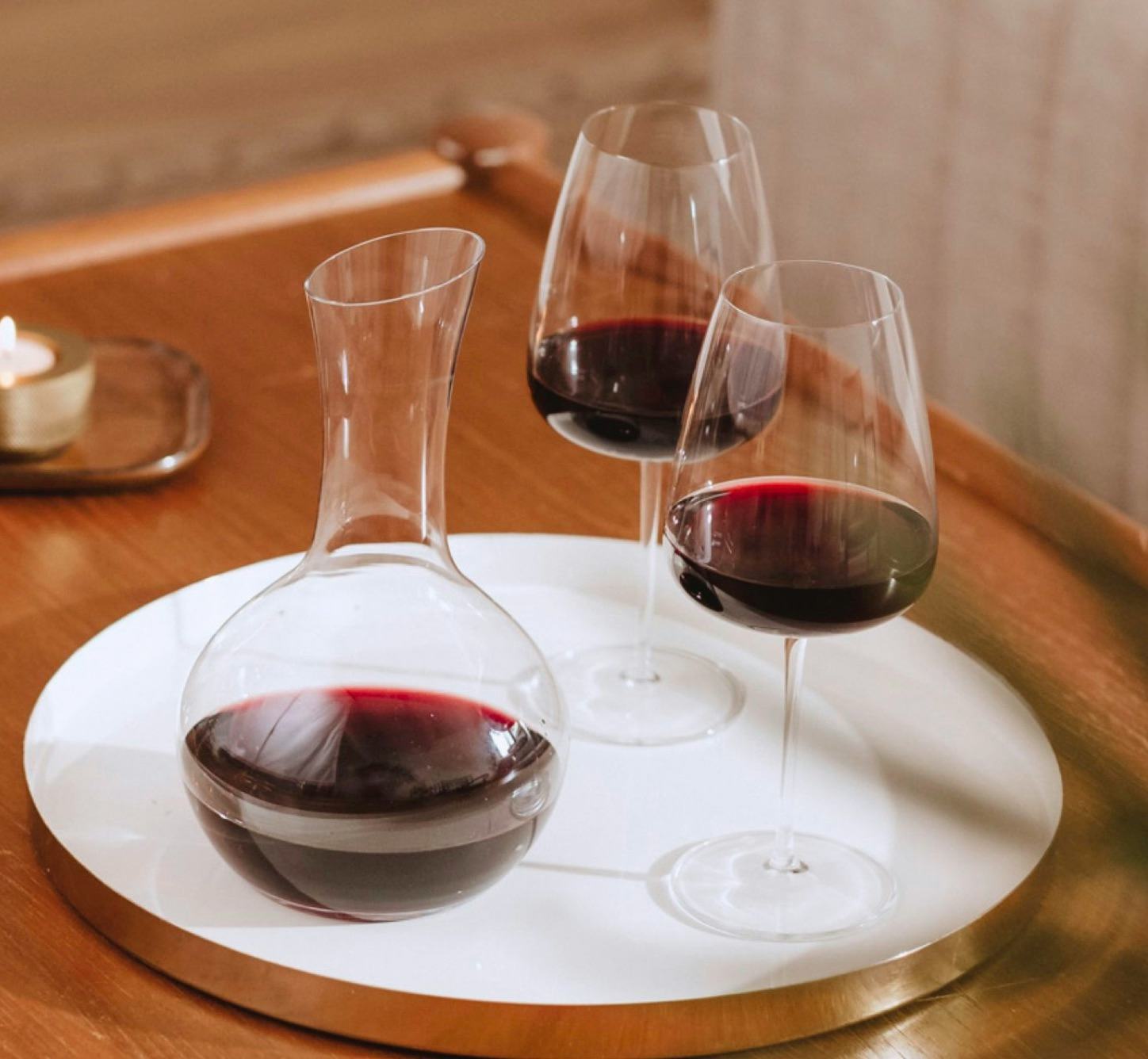 Decanter With Red Wine Glasses (Set of 4)