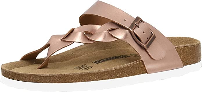 CUSHIONAIRE Libby Cork Footbed Sandal