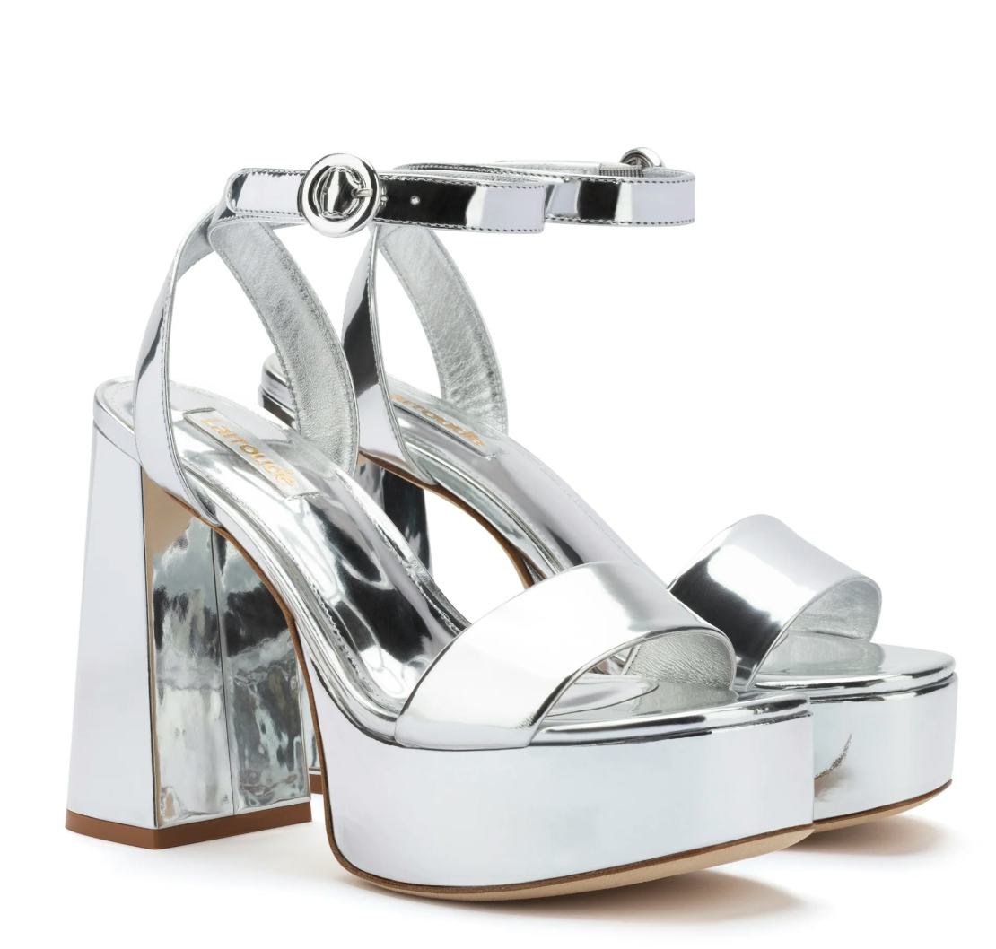 Dolly Sandal In Silver Specchio
