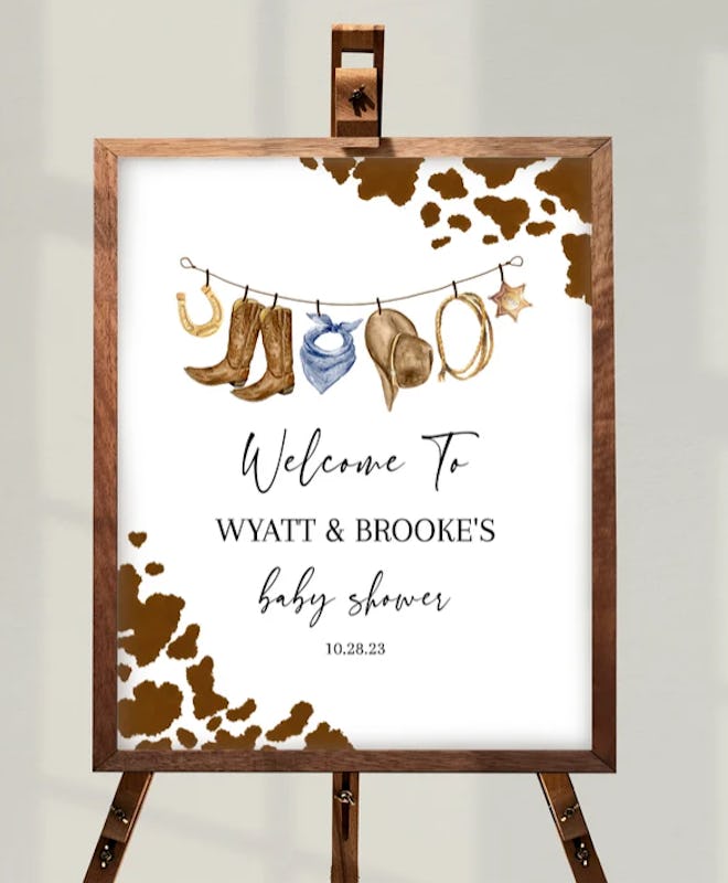 Cowboy Themed Welcome Sign