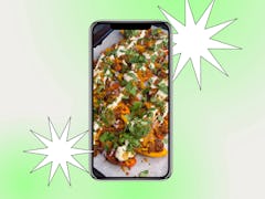 These vegan nachos are plant-based recipes on TikTok for Earth Day. 