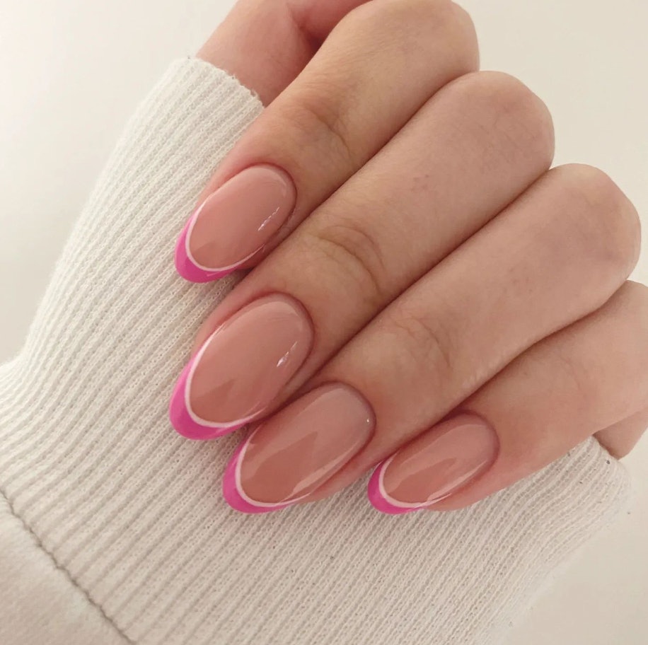 25 Hot Pink Vibrant Nails for Modern Women : Hot Pink & Silver Nails