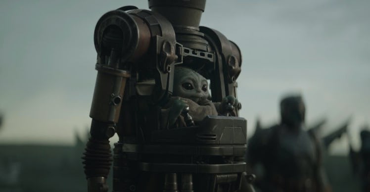 Grogu sits in his IG-12 control compartment in The Mandalorian Season 3 Episode 7