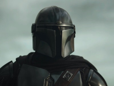Din Djarin (Pedro Pascal) stands on the surface of Mandalore in The Mandalorian Season 3 Episode 7