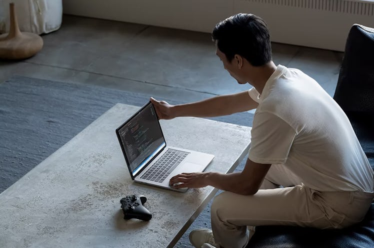 The Surface Laptop Studio and an Xbox Controller.