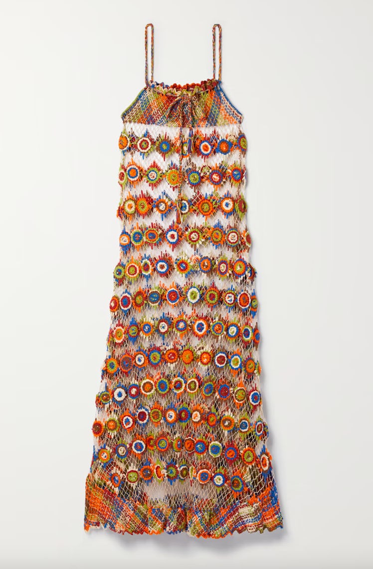 MIGUELINA + NET SUSTAIN Cristiana crocheted cotton maxi dress