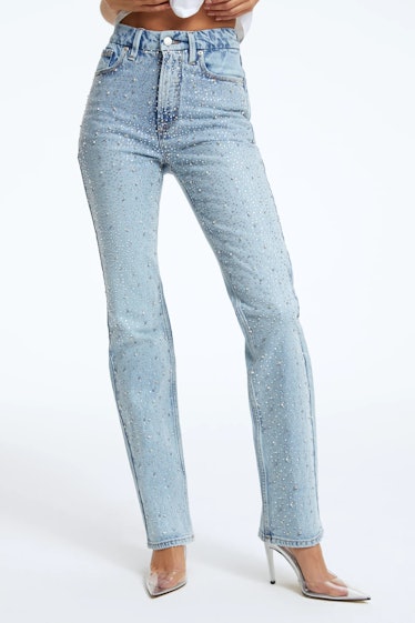 Good American Good Icon Diamond Dusted Jeans