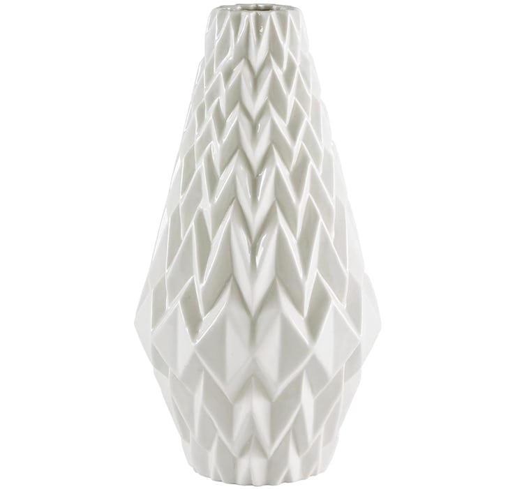 Rivet Geometric Pattern Vase