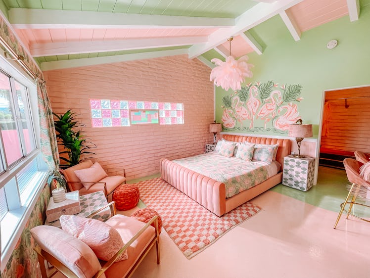 The Flamingo room at Trixie Motel has a lot of hidden details.