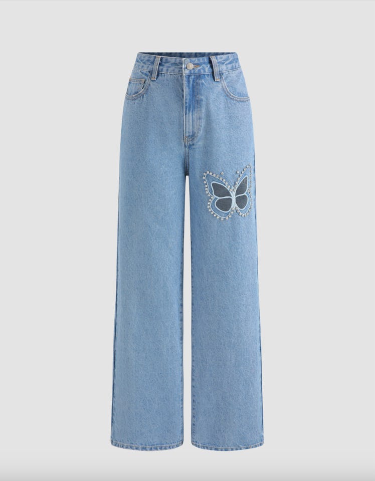 Cider Butterfly Straight Leg Jeans