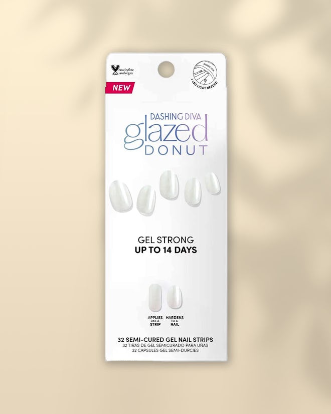 Glazed Donut Vanilla Glaze Semi-Cured Gel Nail Strips