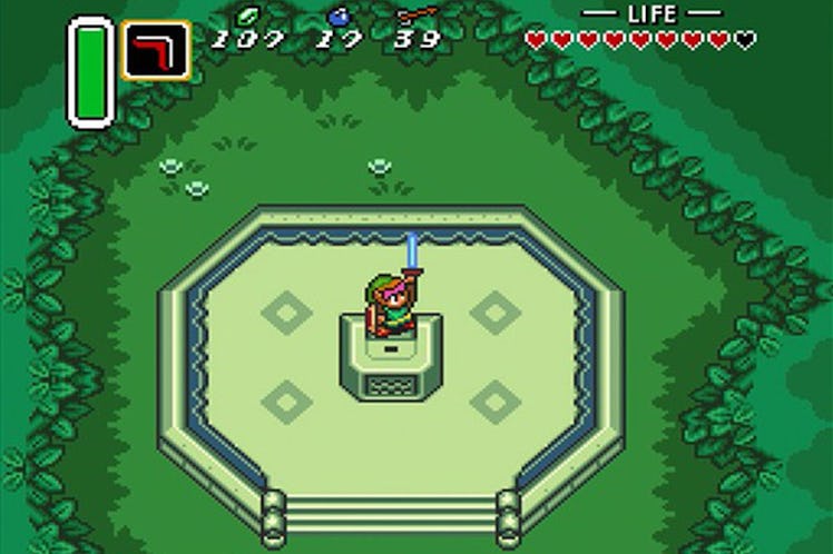 A Link to the Past, Link pulls the Master Sword