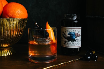 A California old-fashioned brandy cocktail