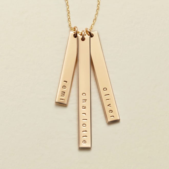 Made by mary Skinny Vertical Bar Necklace triple set is a best mother's day gift idea