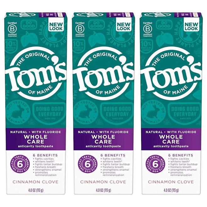 Tom's of Maine Whole Care Natural Toothpaste, 4 Oz. (3-Pack)